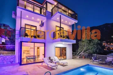 Villa Karsak Moonlight | Sea View Villa with Jacuzzi in Kalkan Centre