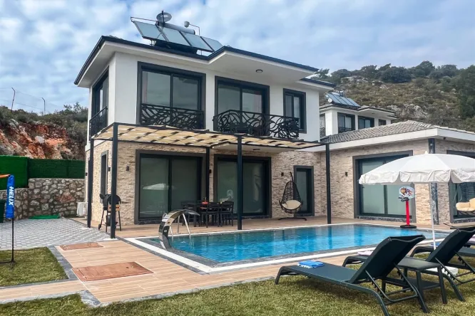Kayaköy'de Deniz Manzaralı Lüks Villa Kiralama | Villa Milena, Fethiye