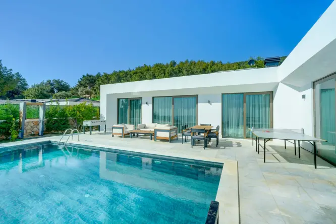 Kalkan İslamlar’da Özel Havuzlu Villa Venus | 6 Kişilik Tatil Villası