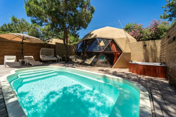 Kaş İslamlar Glamping Dome Villa | Suit Domes Pirha Yetişkinlere Özel