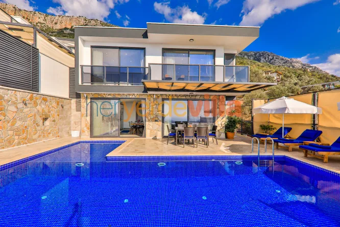 Kalkan Kördere Kiralık Villa | Villa Blue Star 6 Kişilik