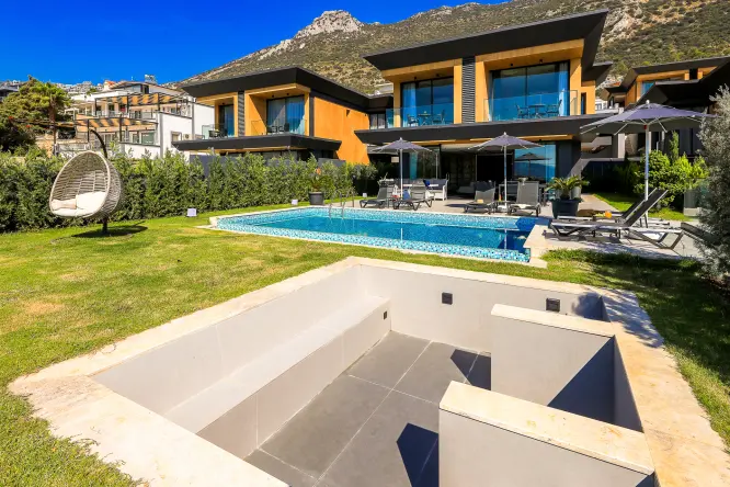 Villa Piazza | Kalkan Kızıltaş’ta Deniz Manzaralı Modern Kiralık Villa
