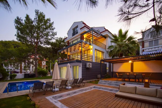 Villa Derin Deniz 4 Fethiye Hisarönü Kiralık Villa | 8 Kişilik Özel Havuzlu