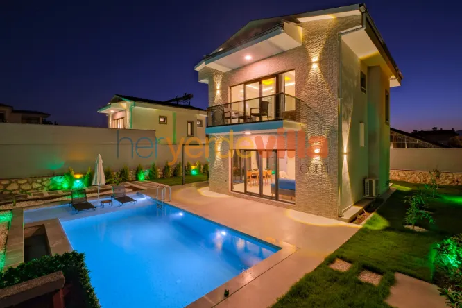 Fethiye Çalıca Özel Havuzlu Villa | 4 Kişilik Villa Mendos 1