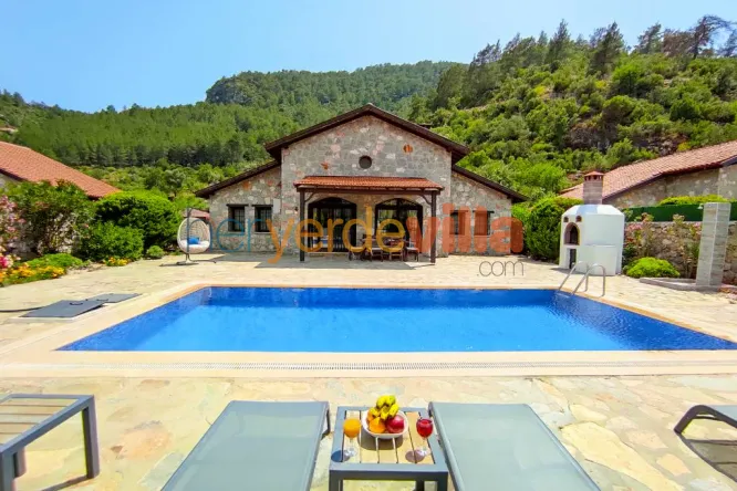Kayaköy Korunaklı Havuzlu Villa | 6 Kişilik Villa Kayaköy 3