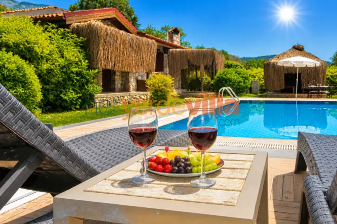 Villa Kayı Stone 1 | Fethiye Kayaköy'de Özel Havuzlu 4 Kişilik Villa