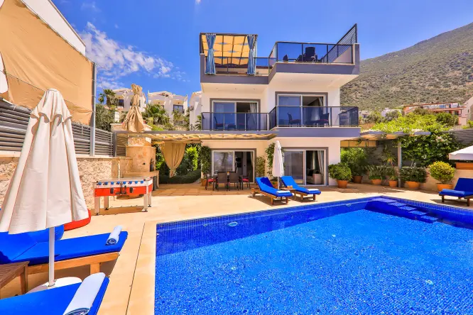 Kalkan Kızıltaş Deniz Manzaralı Villa | Villa Esma 6 Kişilik