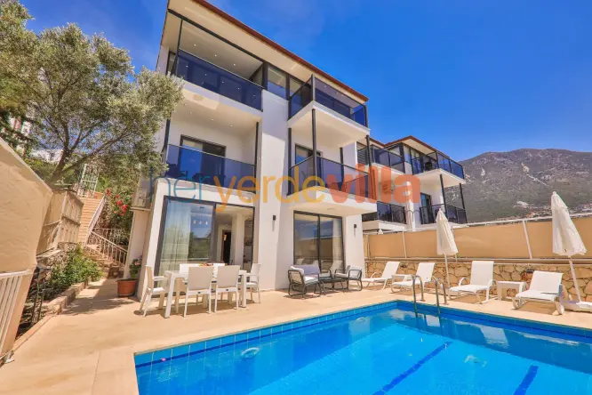 Kalkan Merkez Deniz Manzaralı Villa | Villa Sunset