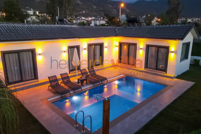 Fethiye Ölüdeniz Ovacık'ta 2 Yatak Odalı Villamız | Korunaklı Havuz, Özel Mekanlar | 5 Kişilik Konaklama
