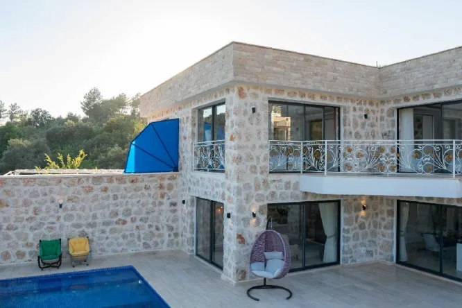 Kalkan İslamlar Korunaklı Villa | 4 Kişilik Özel Havuzlu Villa Slim 2