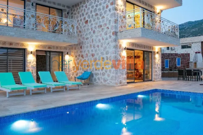 Kalkan İslamlar Kapalı Havuzlu Villa | Villa Slim 6