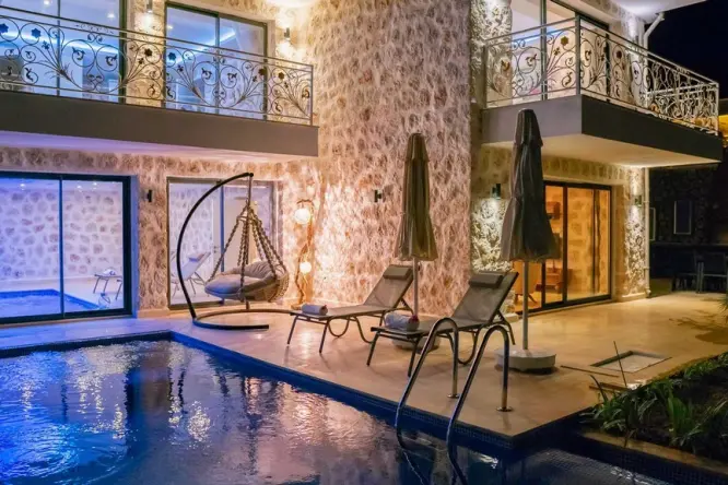 Kalkan İslamlar Kapalı Havuzlu Villa | Villa Slim 9