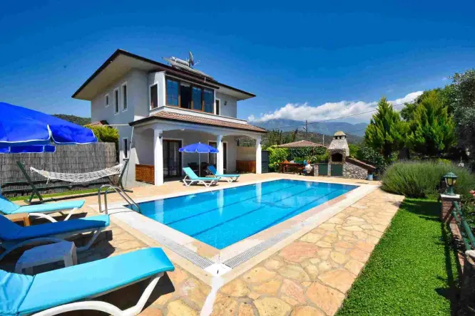 Fethiye Kayaköy'de 6 Kişilik Jakuzili Muhafazakar Villa | Villa Defne