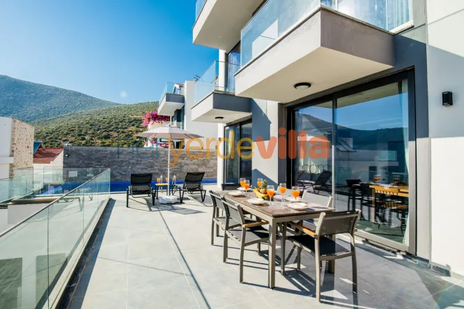 Kalkan Kalamar Deniz Manzaralı Villa | Villa Deida
