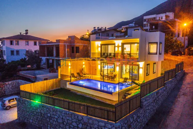 Kaş Gökseki Deniz Manzaralı Villa | Villa Albedo 4 Kişilik