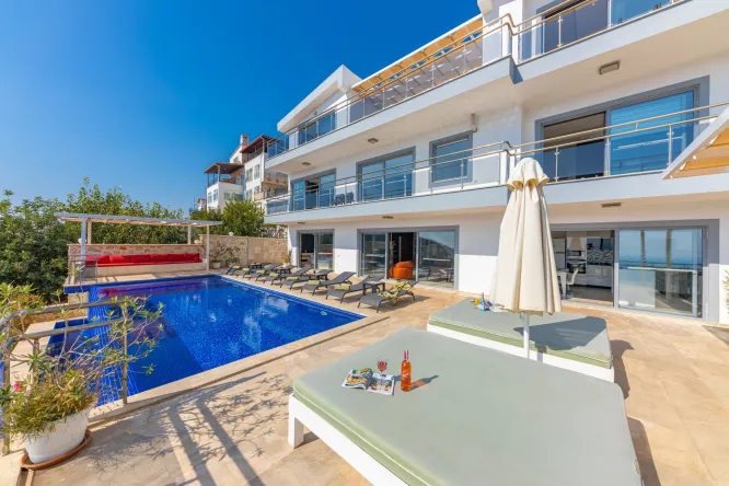 Kalkan Akbel Deniz Manzaralı Villa | Villa Kaputaş