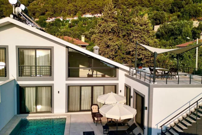 Villa Atlas Faralya – Deniz Manzaralı Unutulmaz Tatil Villası | Fethiye