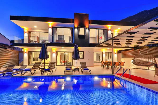 Villa Bliss Kalkan - Lüks Deniz Manzaralı 8 Kişilik Villa