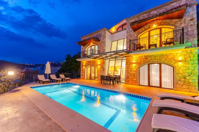 Kalkan Kızıltaş Deniz Manzaralı Villa | Villa Meltem 8 Kişilik