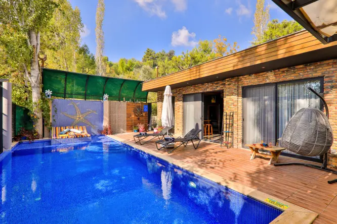 Kalkan İslamlar Balayı Villası | Villa Delal Duo Korunaklı