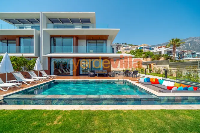 Kalkan Kalamar Deniz Manzaralı Villa | Villa Aura B 6 Kişilik
